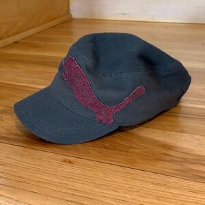 Puma Women's Hat in Dark Gray with Red Logo